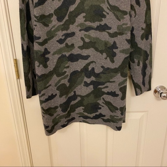 MAGASCHONI Cashmere Camo Open Front Cardigan in Olive Camo Size XS - Picture 8 of 9